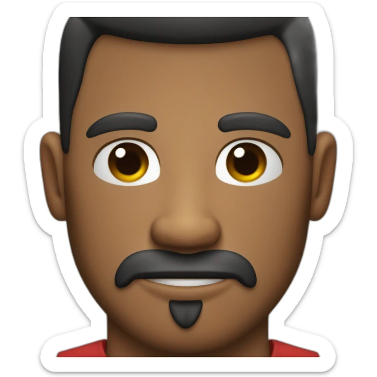 Hombre piel clara, barba rojiza, pelo moreno, frente muy amplia sticker