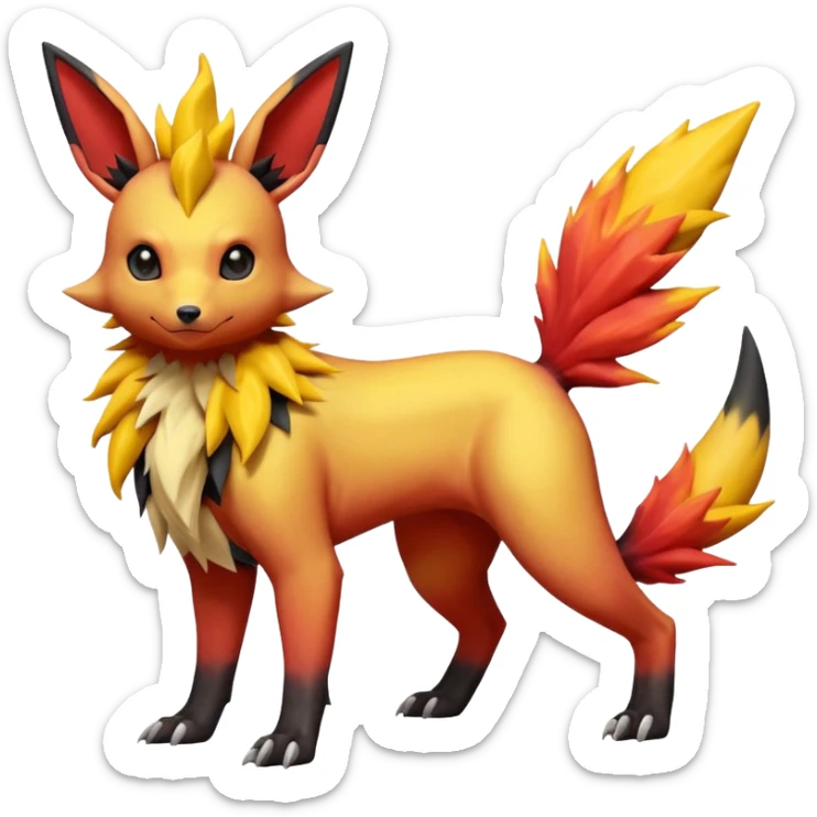 magma-gradients-colored Jolteon-Salandit-Umbreon-Flareon-Hybrid (Full body) sticker