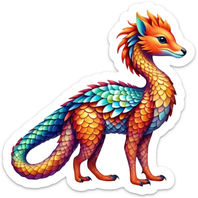 Colorful exotic Falvie-Fionbri, full body sticker
