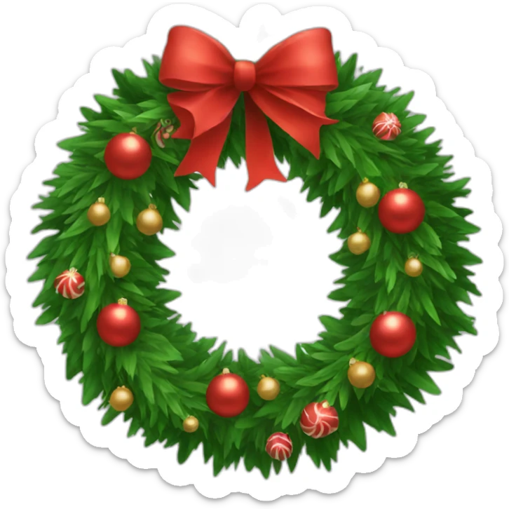 Christmas wreath sticker