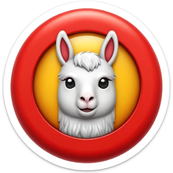 Emoji 3D brillante de un sol rojo con llamas redondeadas y volumen, bordes suaves, iluminación suave. En el centro un círculo blanco con aro rojo y una letra “U” roja en relieve. Estilo emoji iOS, acabado glossy, fondo transparente. sticker