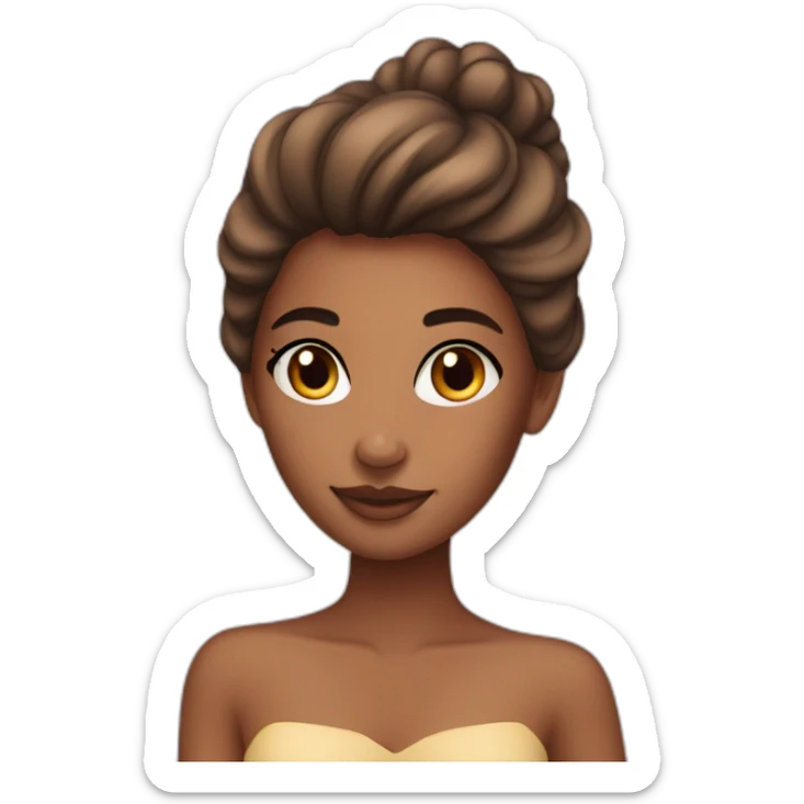 beauty girl with mate navy blue tanned skin sticker