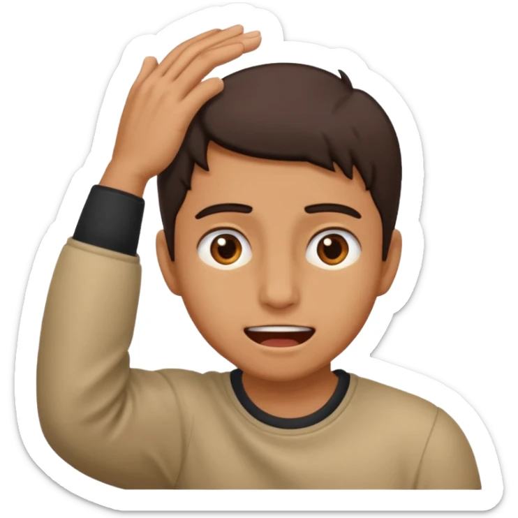 These eyes 👀, with the mouth of this emoji 😬, with a hand scratching the back of the head sticker