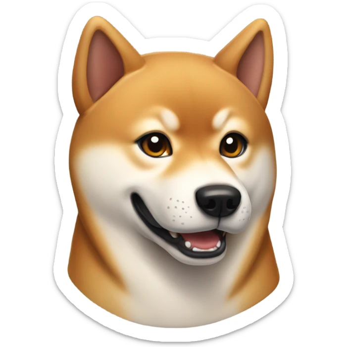 a dog named tony who is a shiba inu cure but fierce  sticker