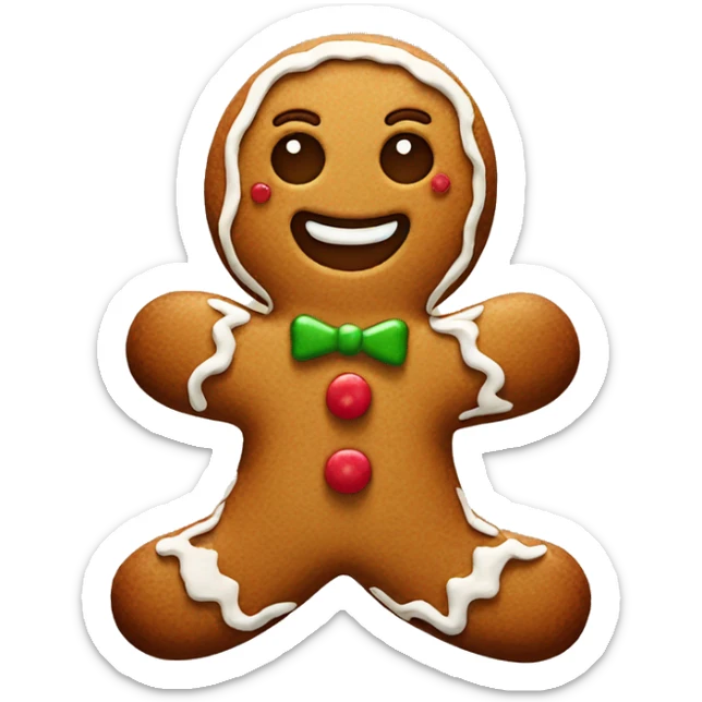 Gingerbread man sticker