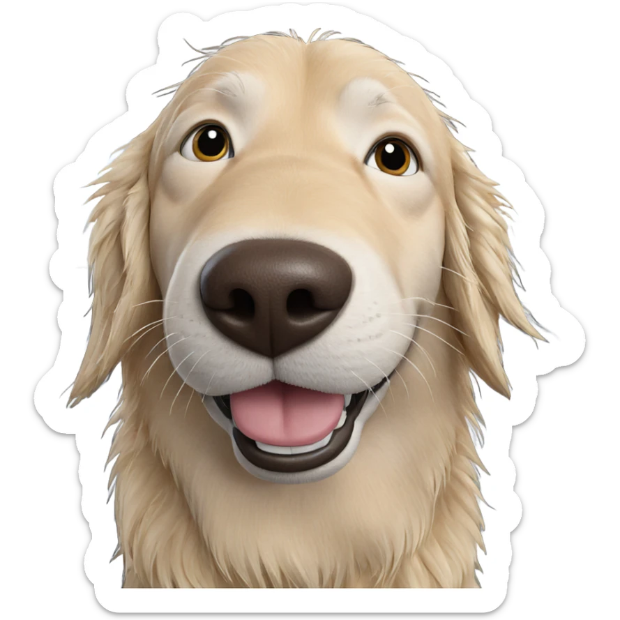 dog in car interior sticker