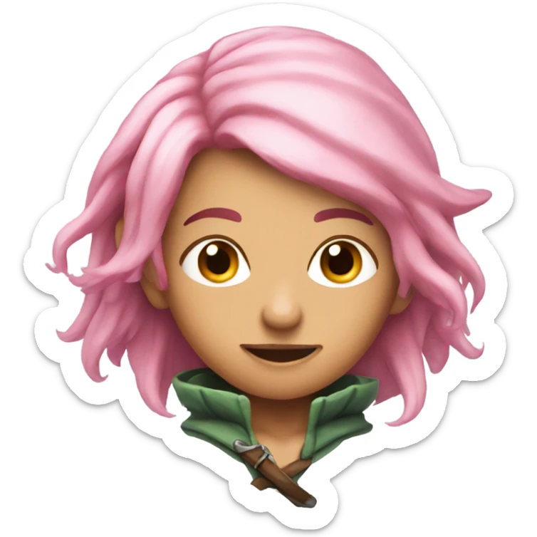 fairy rogue with pink hair sticker