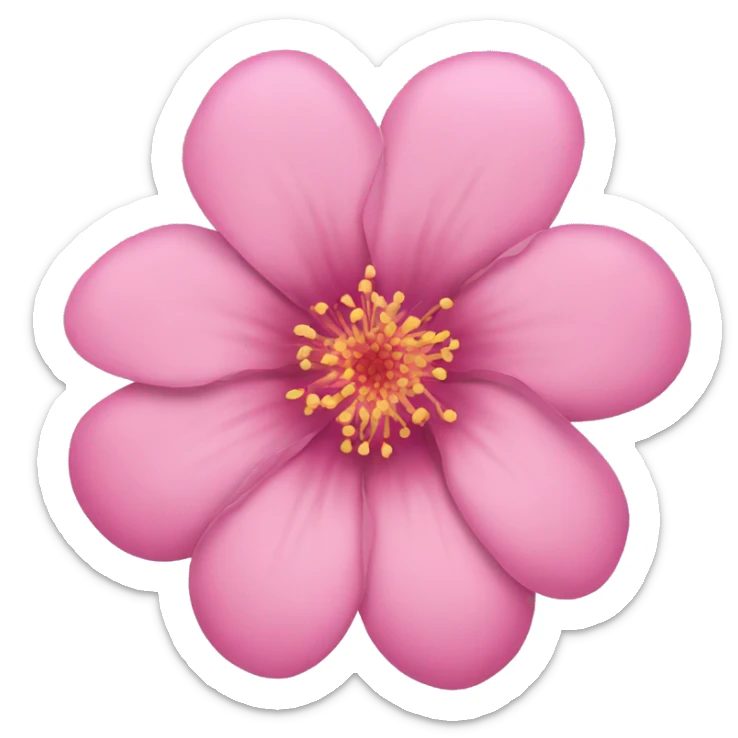 Pink flower  sticker