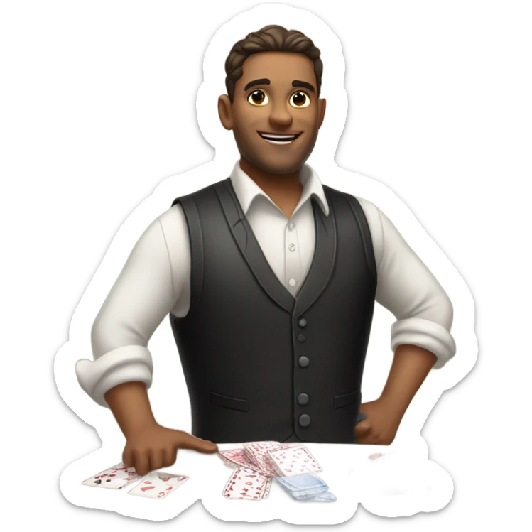 card dealer sticker