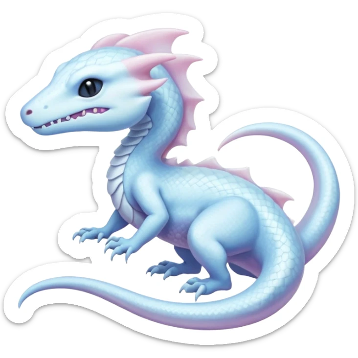 Pastel white frosty albino Salandit-Amaura-fusion sticker