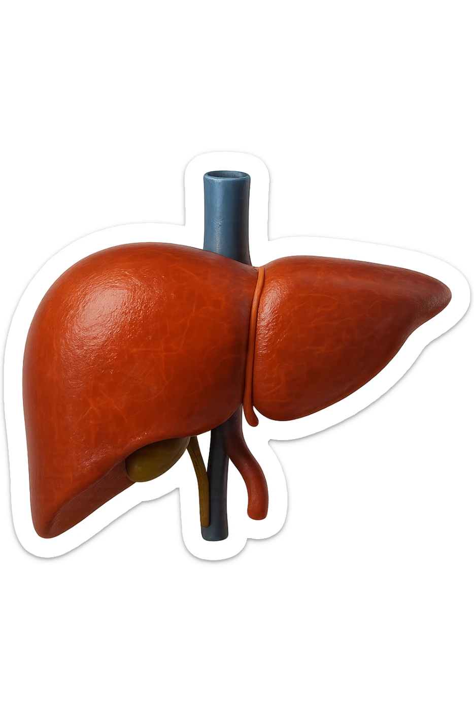 fegato depurato 3d sticker