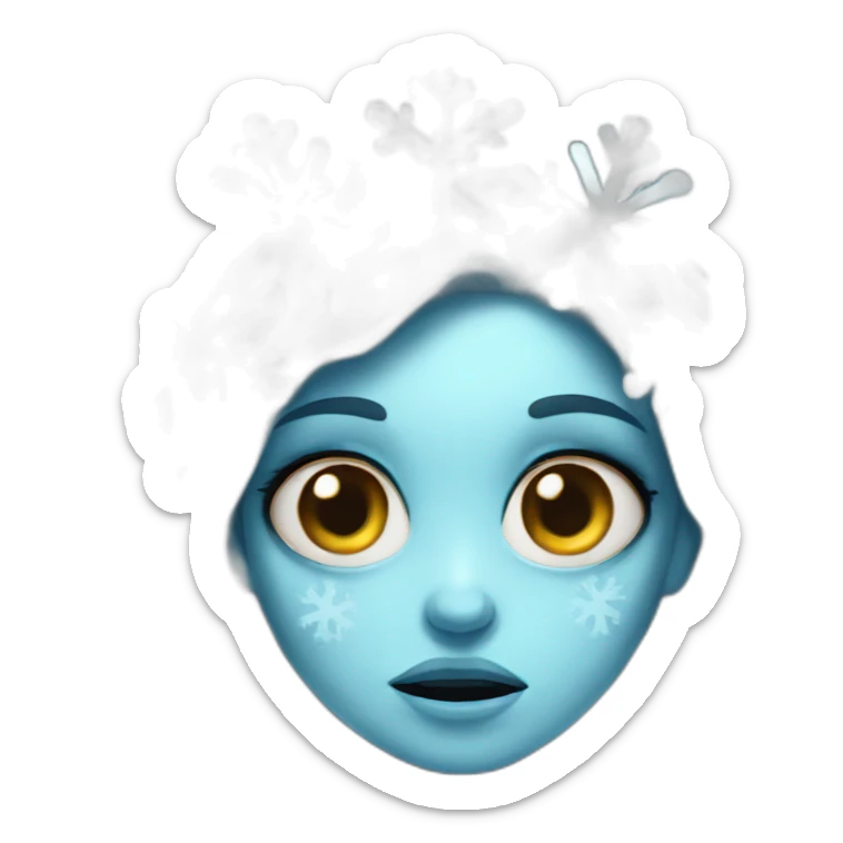 Snowflake-zombie-girl sticker