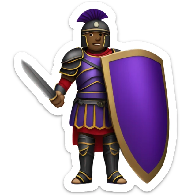 Roman Praetorian guard, black and purple armour sticker