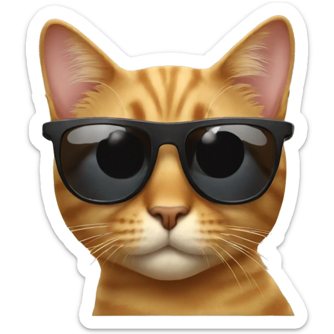 Cat with sunglasses sticker