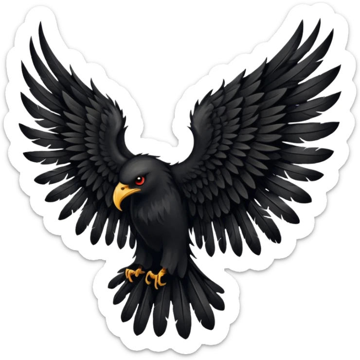 I would like to create unique wings I can use in my poem titles for the Archangels: Lucifer, Michael, Gabriel, Raphael, and Uriel. Please only include the WINGS. sticker