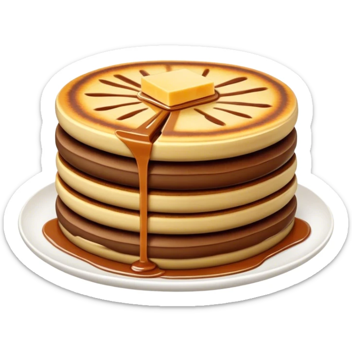 Cinematic Realistic Martabak Manis Dessert Emoji, depicted as a thick, sweet pancake filled with chocolate, cheese, and condensed milk rendered with detailed textures and vibrant, indulgent lighting. sticker