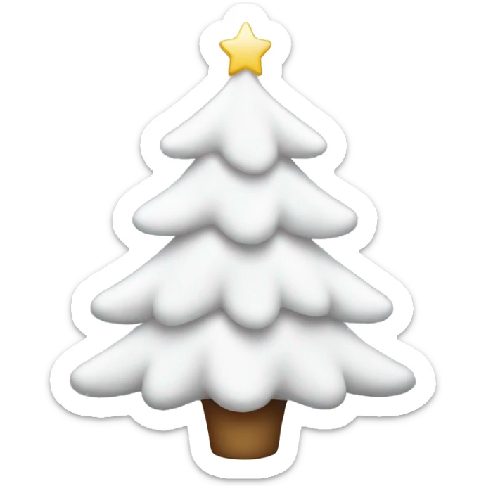 White Christmas tree  sticker