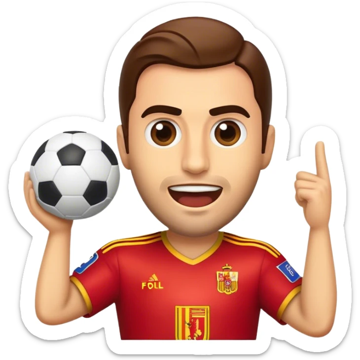 Cinematic Realistic La Liga Pop Culture Emoji, showcasing a dynamic portrayal of Spain's premier football league rendered with lifelike detail and energetic, modern lighting. sticker