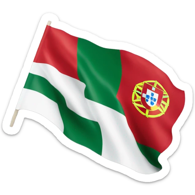 Flag of Portugal used until 1910, that was the left half blue right half white, and in sticker