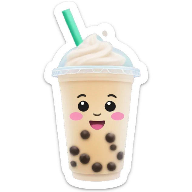 Bubble tea sticker