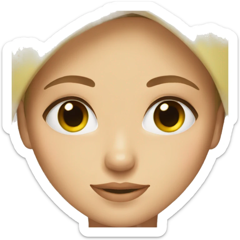 Brunette girl with brown eyes and a blonde girl with green eyes  sticker
