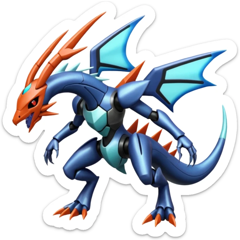 Edgy cool Dialga-Genesect-Miraidon-Darkrai-Deoxys-Giratina-Palkia-Meloetta-fusion sticker