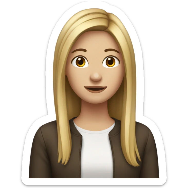 23 year old girl who is tall with brown hair and blonde highlights sticker