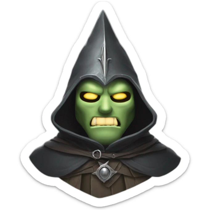 The witch king from the lord of the rings movies in a party mood sticker