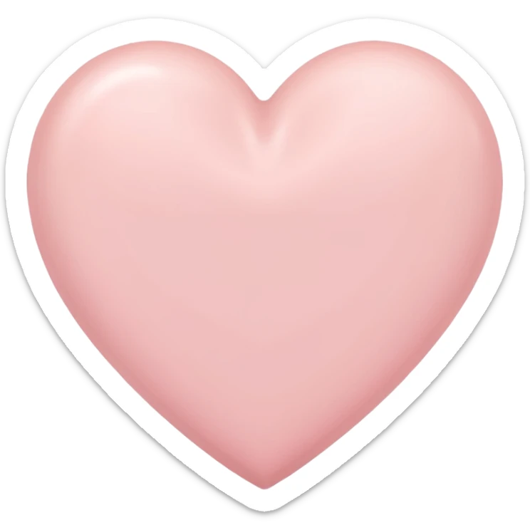 pale pink heart sticker