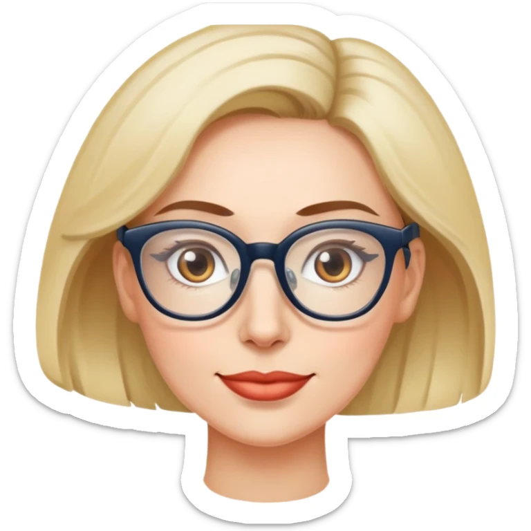 Pretty mom with eyeglasses sticker