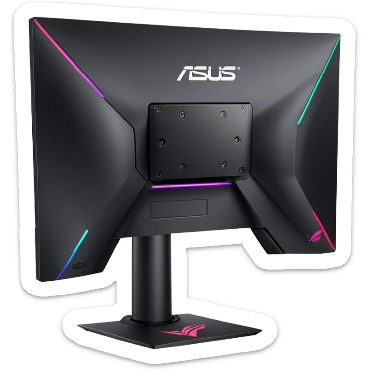 ASUS ROG STRIX XG27UCS, monitor with stand, gaming vibe sticker