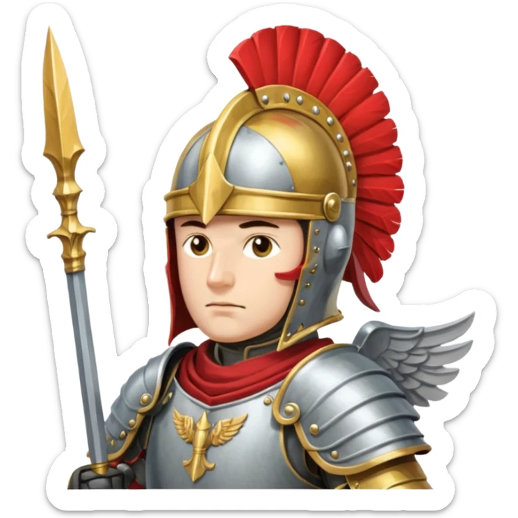 polish husaria miliatry unit, make him with a face like is the best fighter of all times sticker