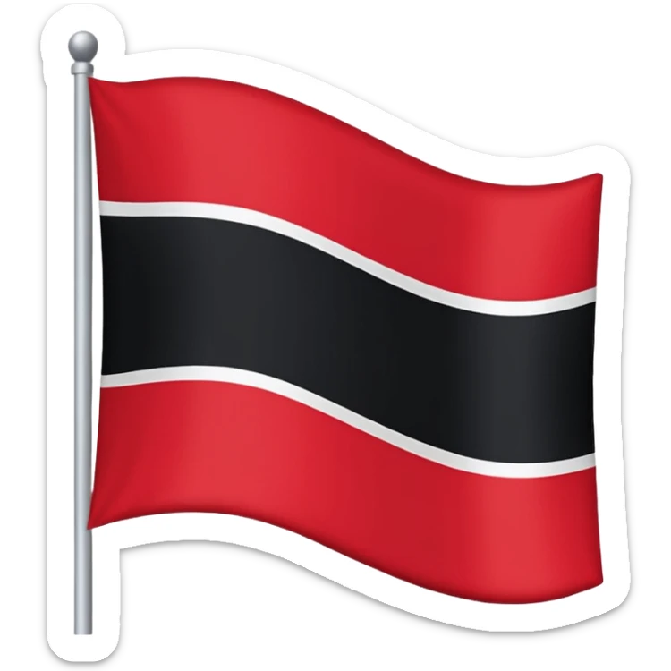 Gib mir eine Fahne die im wind weht mit 3 Farben in der reinginge von oben nach unten schwarz weiß rot sticker