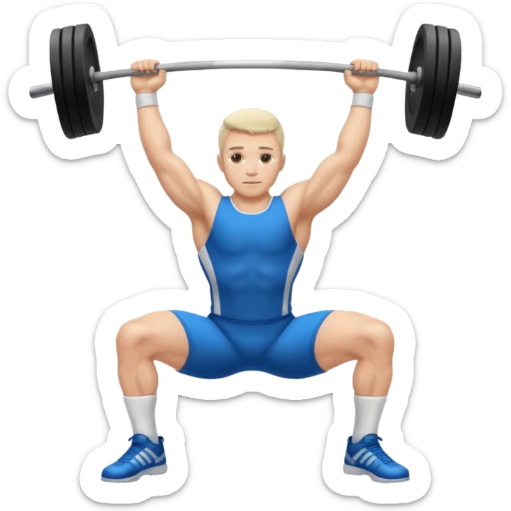 white sportsman in the playground, dressed  in sport suit on sports horizontal bars sticker