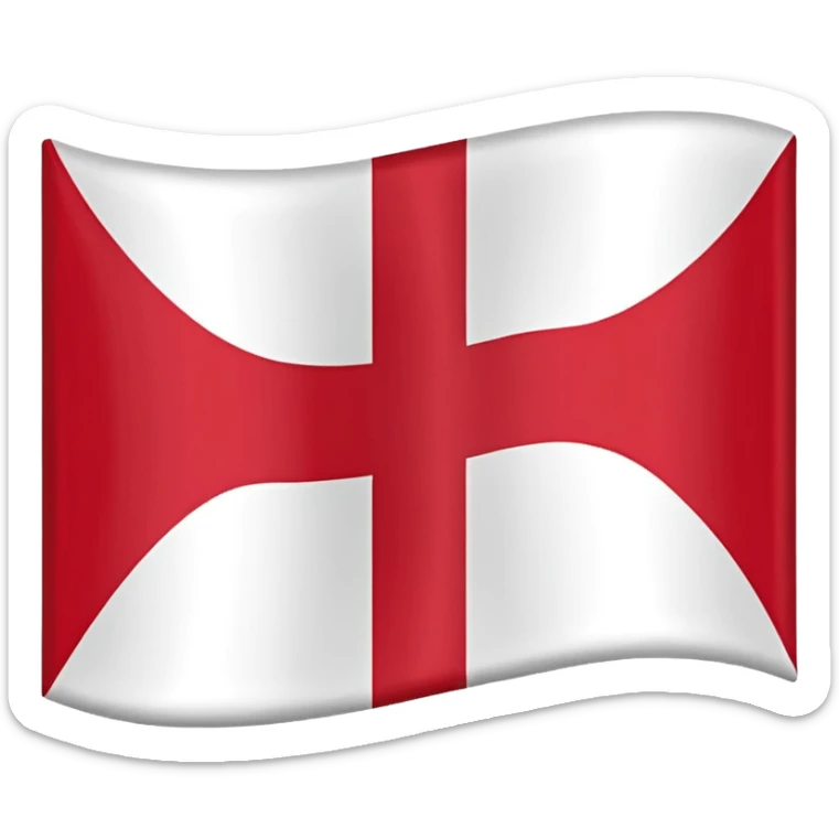 Una bandera del pais basko el rojo en forma de x y una cruz blanca el fondo rojo sticker