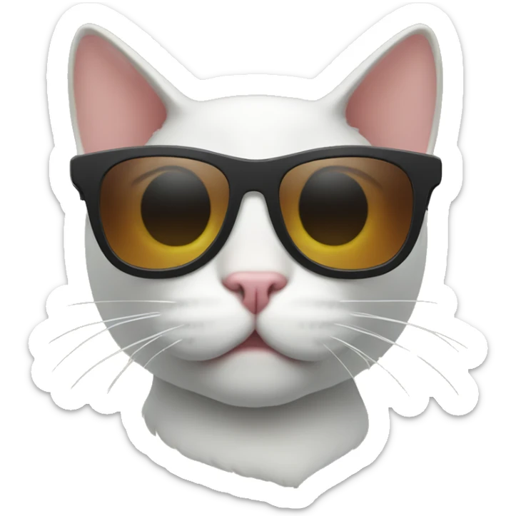 Cat with sunglasses sticker
