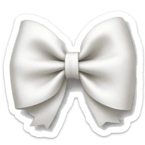 White bow  sticker