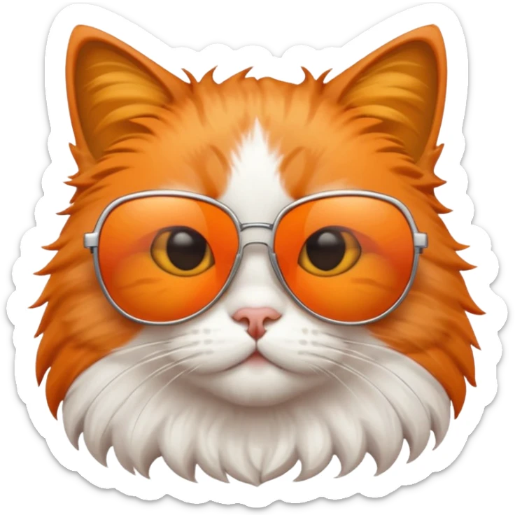 Cat with sunglasses sticker