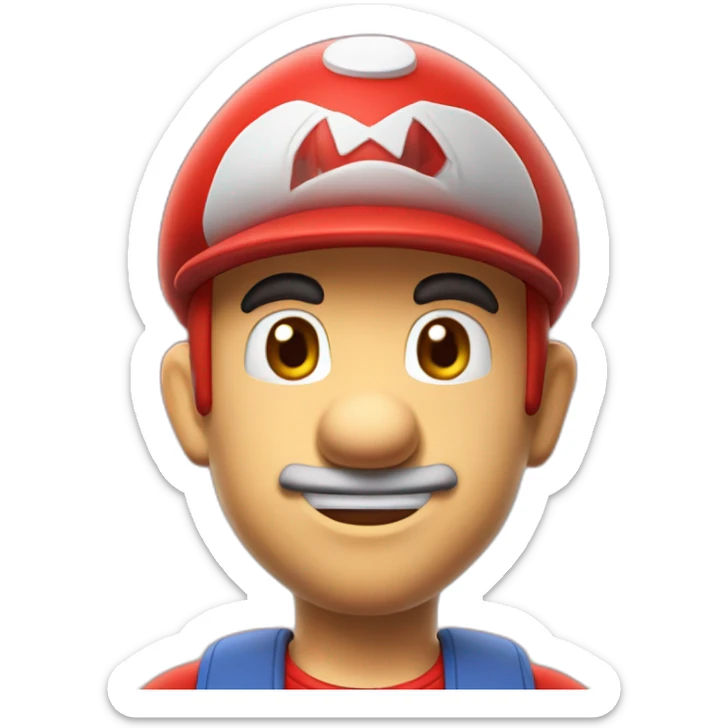 Mario avec casquette rouge qui fait un pouce vers le ciel sticker