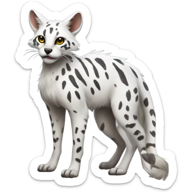 Modern Feral Rare Fantasy Vernid-Trico-species by LiLaiRa, random markings, full body sticker