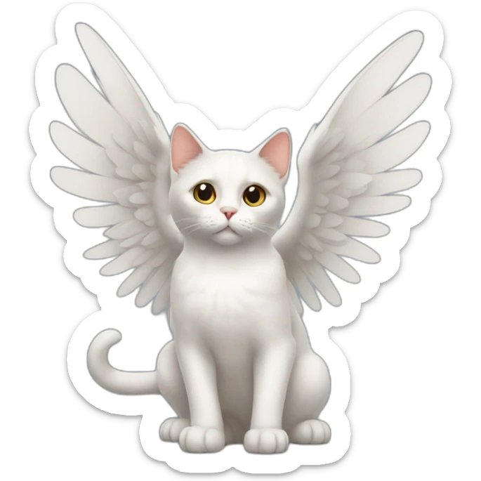 Cat with wings sticker