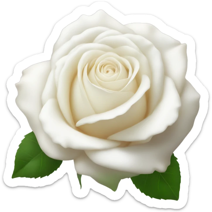 White rose  sticker
