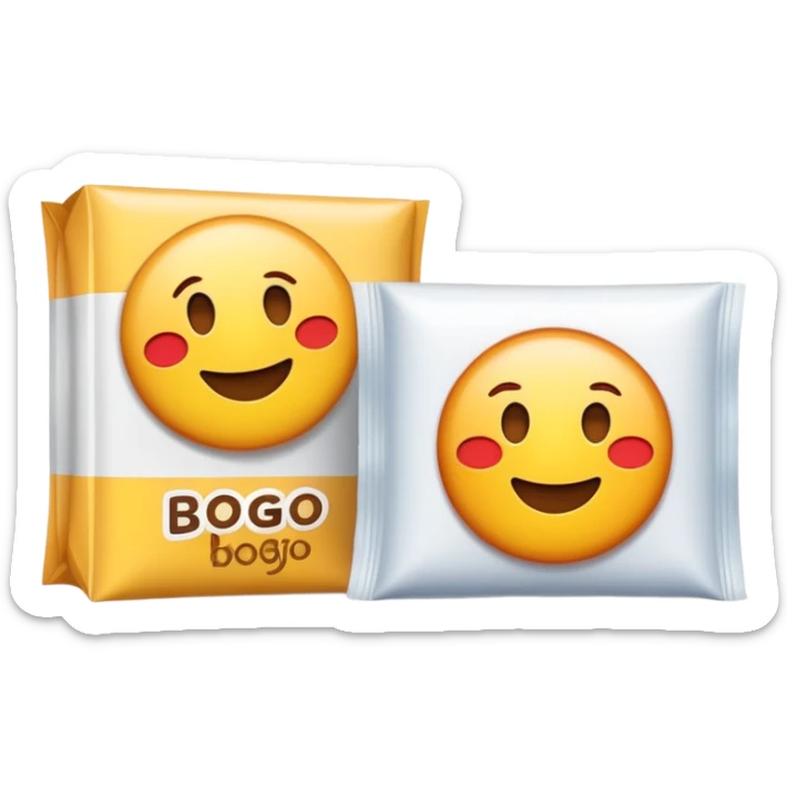 Buy One Get One Free, BOGO offer, two products for the price of one sticker