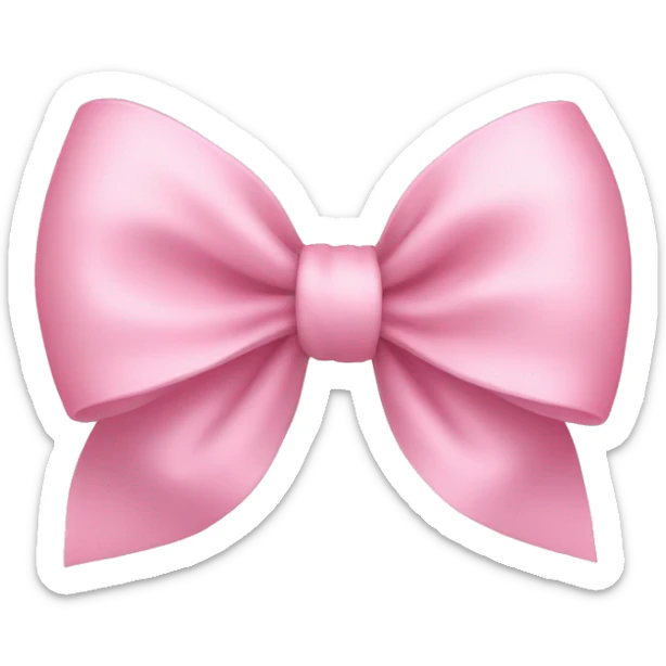 Soft pink bow sticker