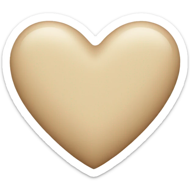 Beige heart  sticker