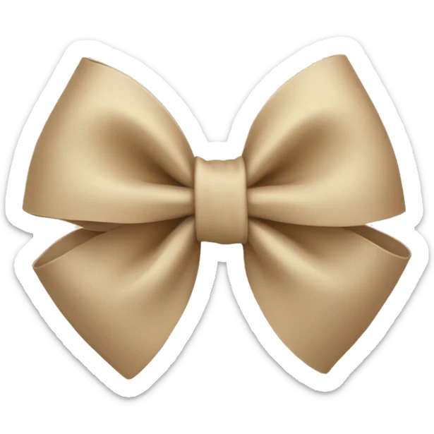 Beige bow sticker