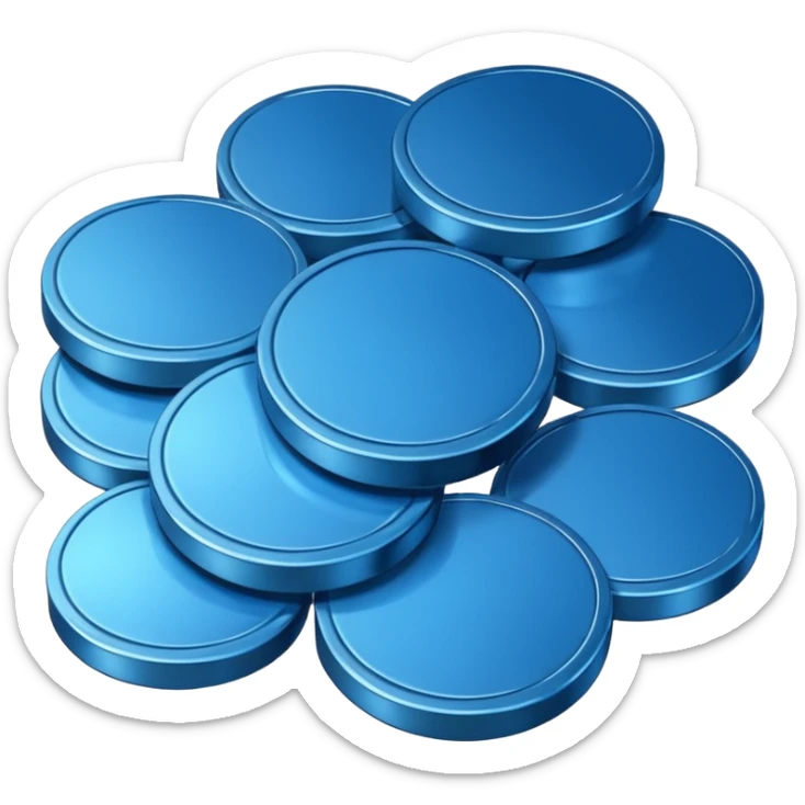 blue coins credit pack sticker