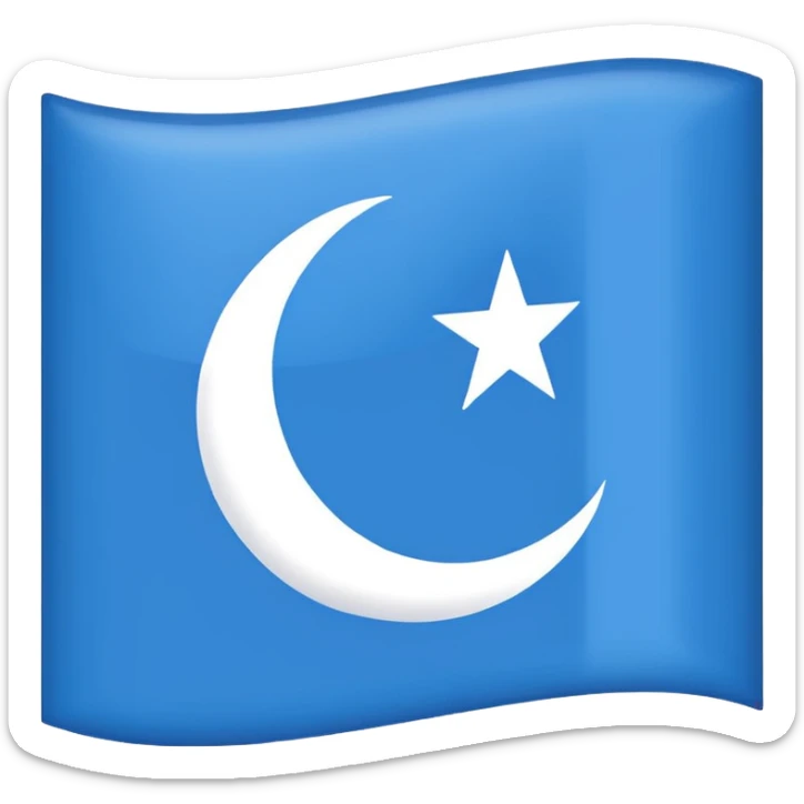 iPhone emoji flag of Uyghuristan (East Turkestan) sticker