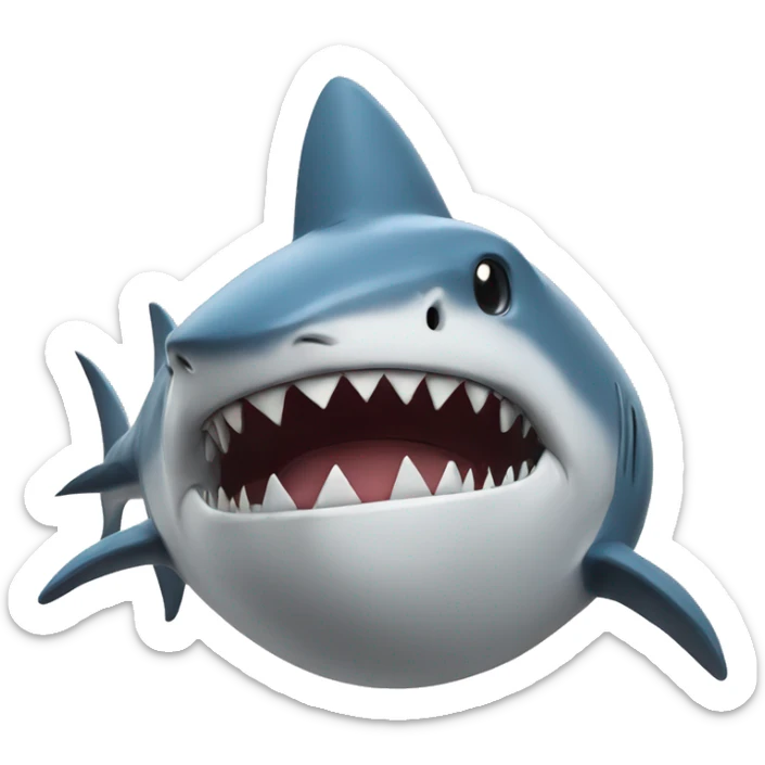 shark with tophat sticker
