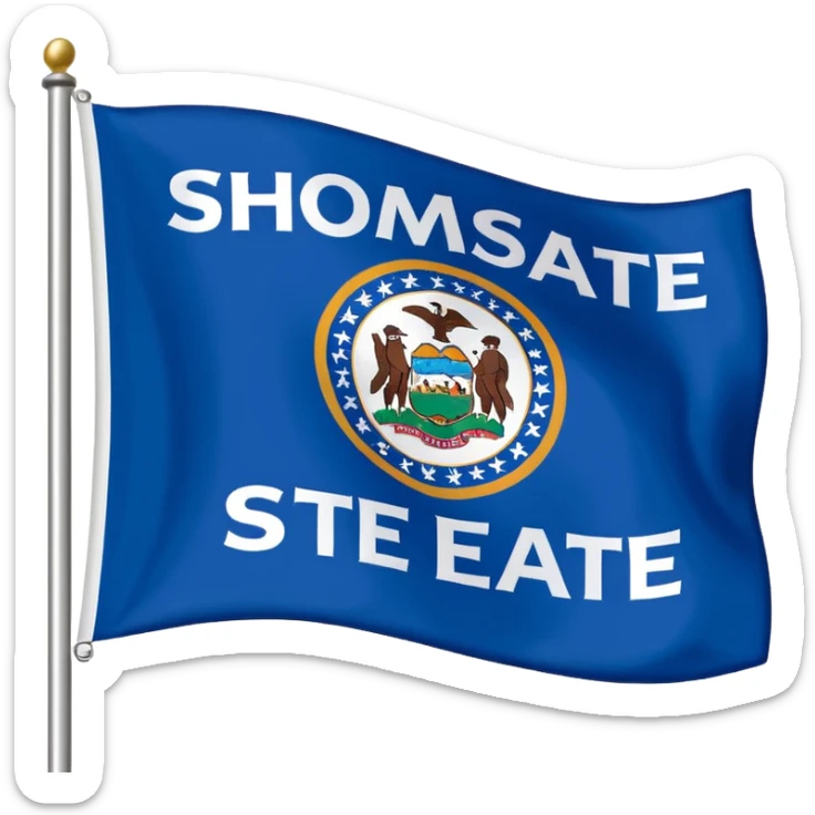 can you make me a emoji for my discord server that say ShoMeState Rp sticker